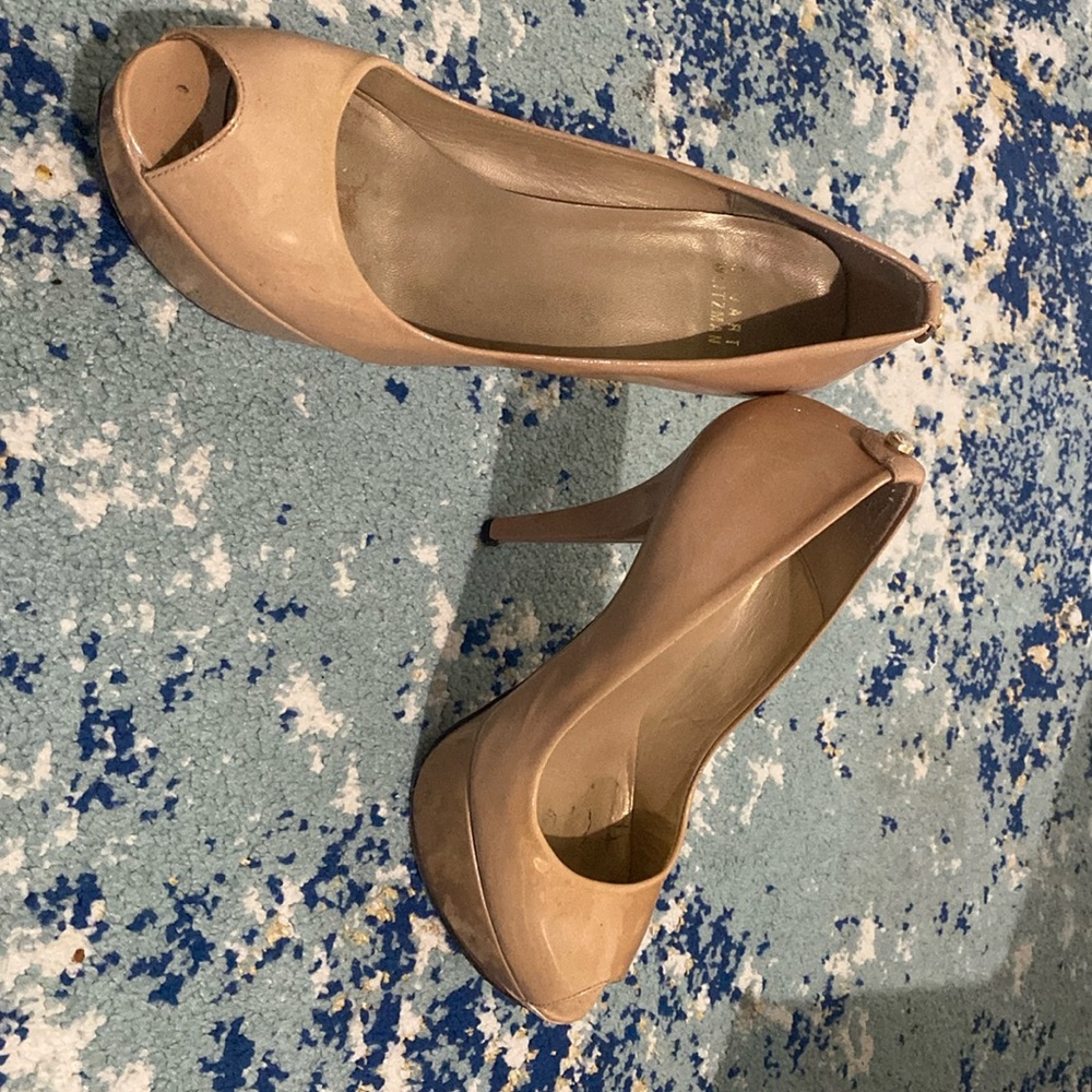 Stuart Weitzman open toe pumps
